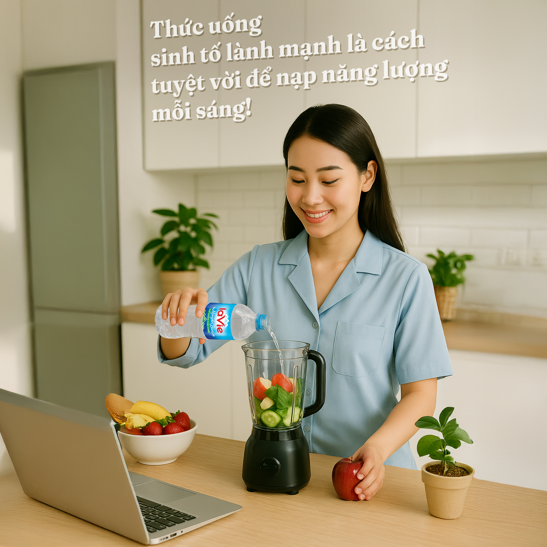 Thức uống sinh tố lành mạnh là cách tuyệt vời để nạp năng lượng mỗi sáng!