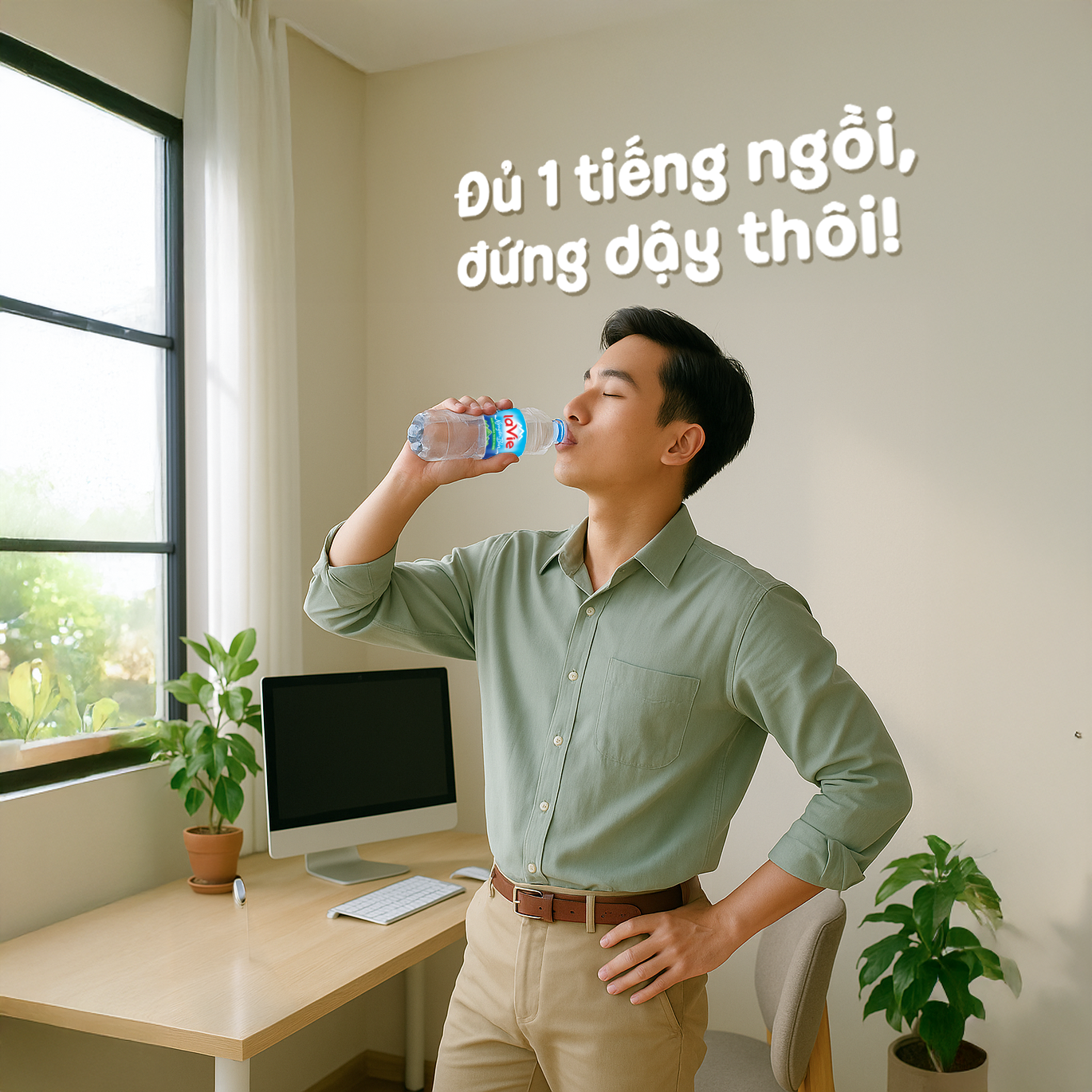 Đủ 1 tiếng ngồi, đứng dậy thôi!