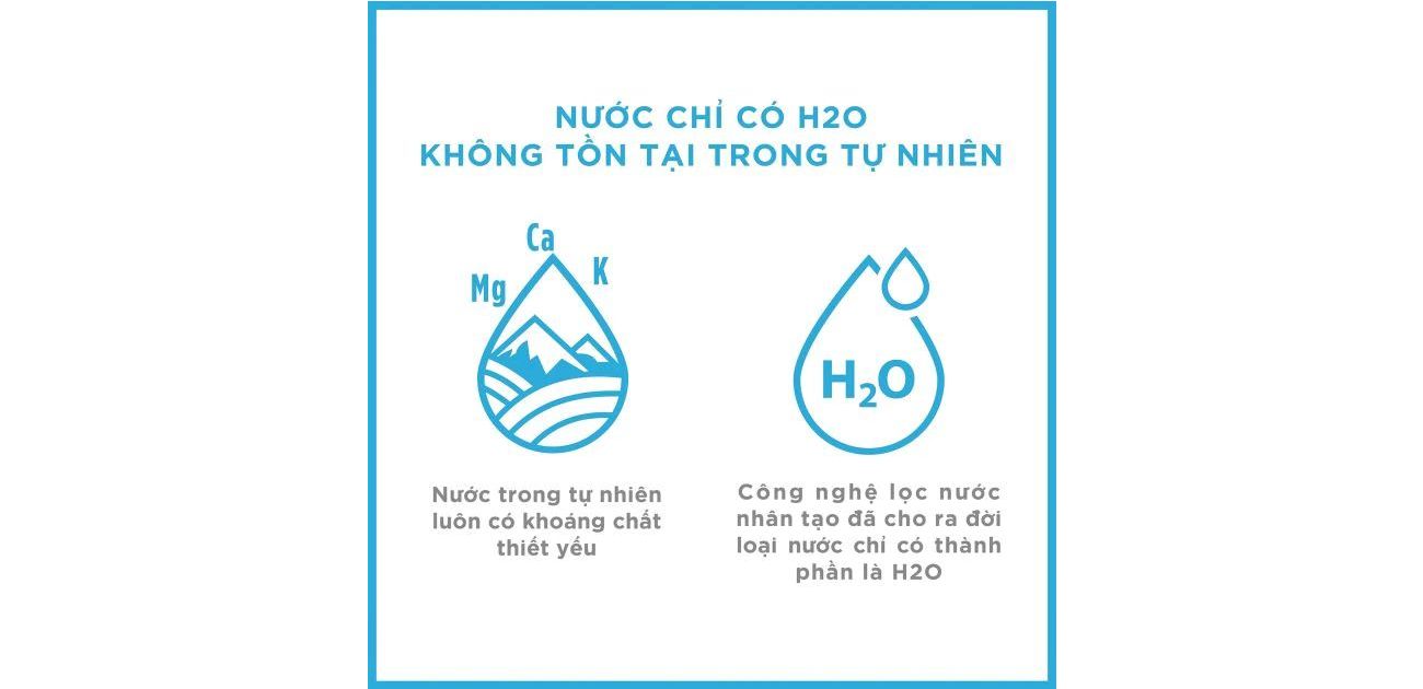 Phân biệt nước khoáng thiên nhiên và nước tinh khiết
