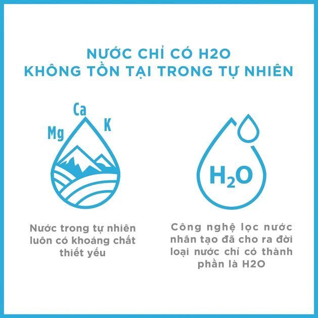Phân biệt nước khoáng thiên nhiên và nước tinh khiết