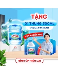 [Chỉ KH mới] Mua 3 Bình Nước Khoáng Thiên Nhiên La Vie ÚP tặng 1 Thùng La Vie 500ml