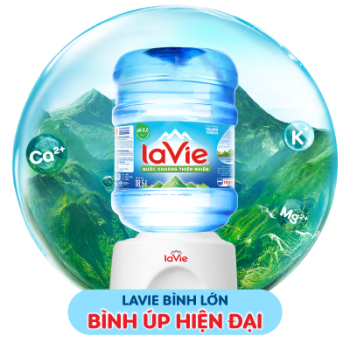 Nước khoáng thiên nhiên LaVie 19L (Bình Úp)