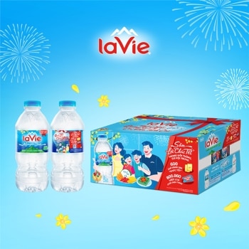 Nước khoáng thiên nhiên LaVie 350ml (24 chai/thùng) miền Nam 