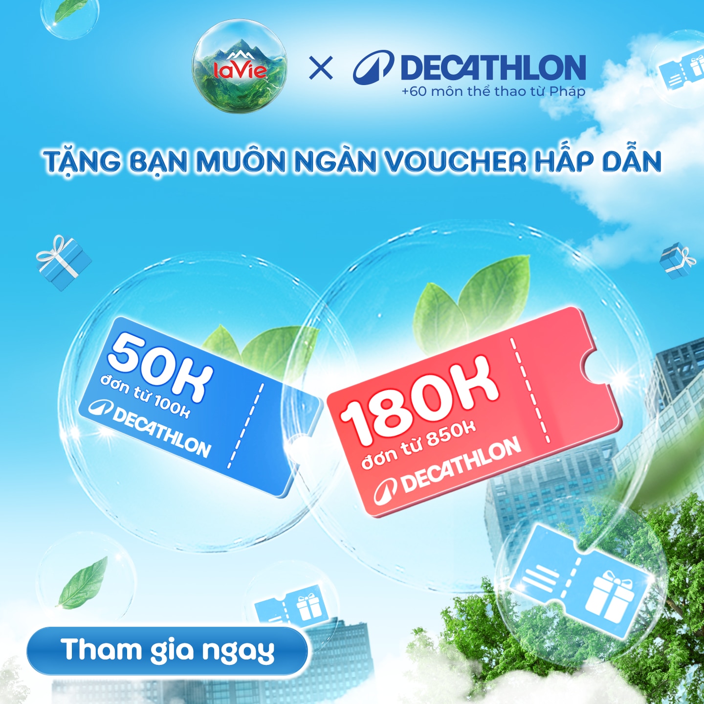 Quà tặng từ Cộng Đồng Yên Một Chút của La Vie và Decathlon Việt Nam.