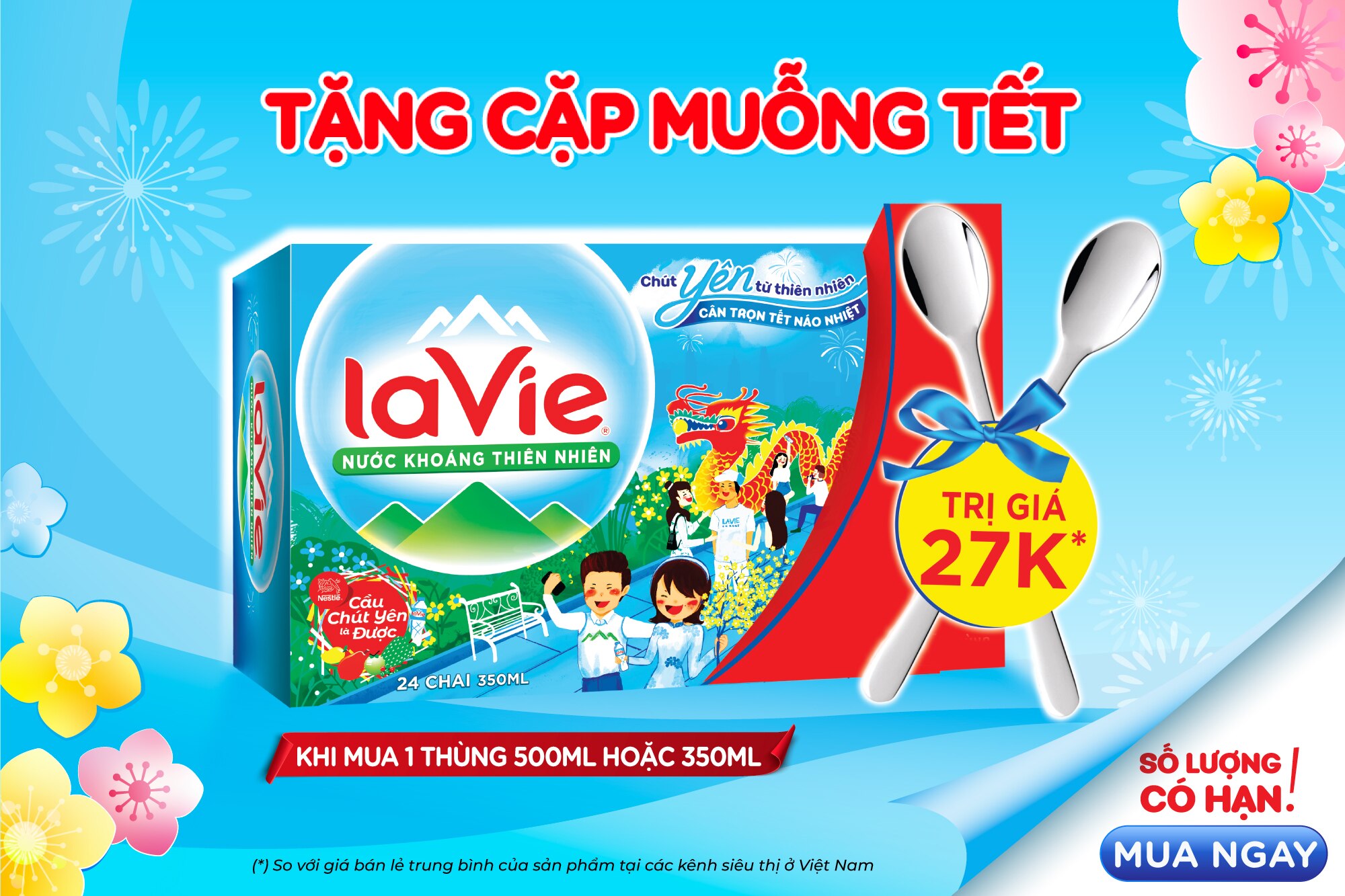 Lavie khuyến mãi tặng cặp muỗng Tết